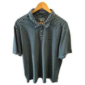 Tommy Bahama IslandZone Striped Polo Shirt Size XXXL Blue Green Business Casual